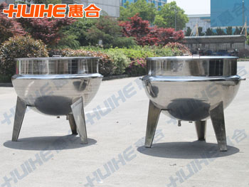 展示精美夾層蒸汽鍋實拍照片,以及設備參數、特點、原理等